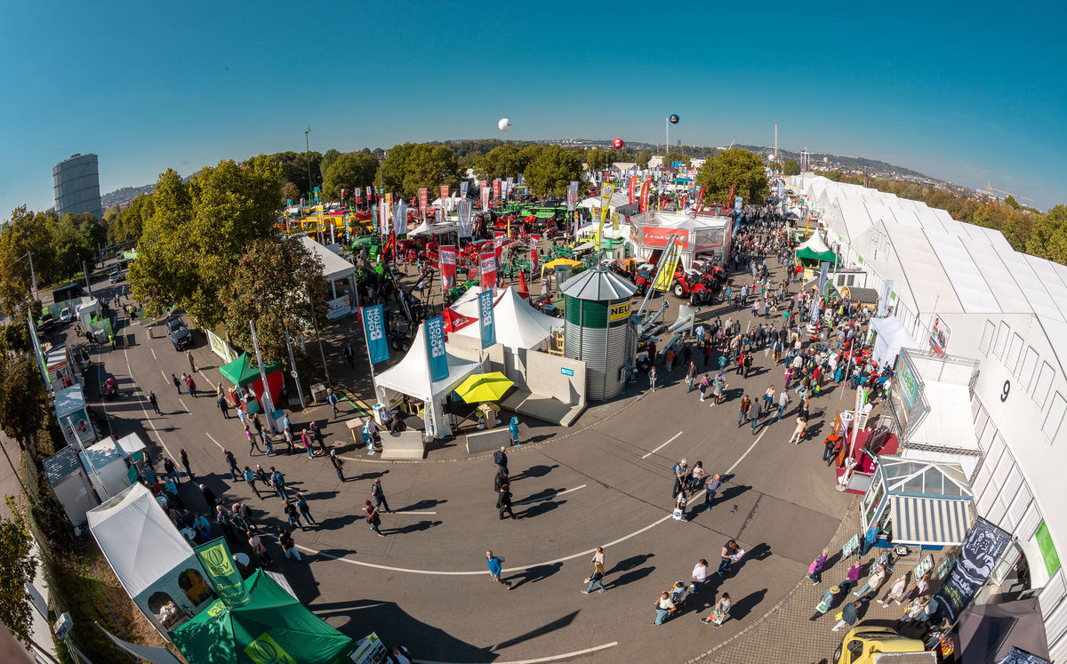 Blick von oben aufs Landwirtschaftliche Hauptfest. Foto: in.Stuttgart Veranstaltungsgesellschaft mbH & Co. KG
